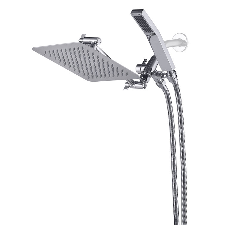 GPromise All Metal Dual Square Shower Head With Extender Wayfair